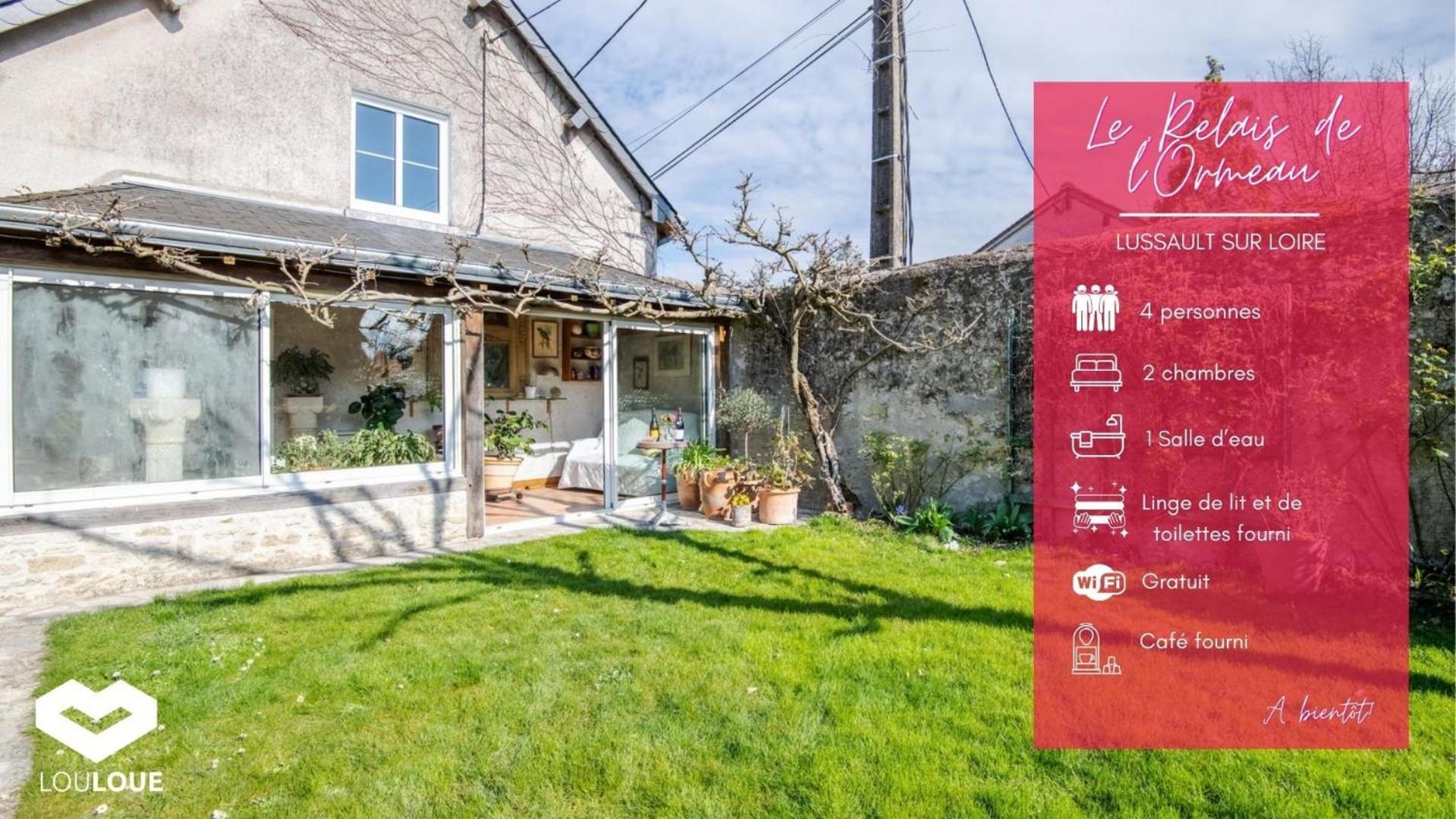 Le Relais De L'Ormeau - Charmant Gite Pour 4 Pers. Lussault-sur-Loire エクステリア 写真